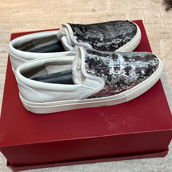 Tory Burch Silver Sequin Slip-On Sneakers main image 2